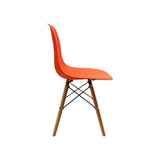 Silla 5 Cero Naranja 42x81cm Asiento Cuadrado con Espaldar - Sillas y Butacos | Bylmo