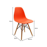 Silla 5 Cero Naranja 42x81cm Asiento Cuadrado con Espaldar - Sillas y Butacos | Bylmo