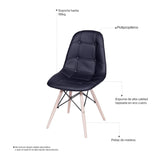 Silla 5 Cero Negro 39x83cm Asiento Cuadrado con Espaldar - Sillas y Butacos | Bylmo