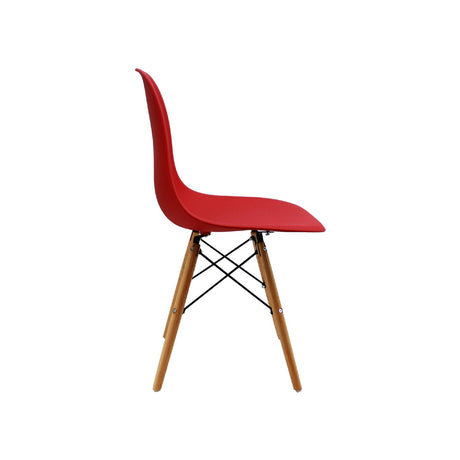Silla 5 Cero Rojo 42x81cm Asiento Cuadrado con Espaldar - Sillas y Butacos | Bylmo