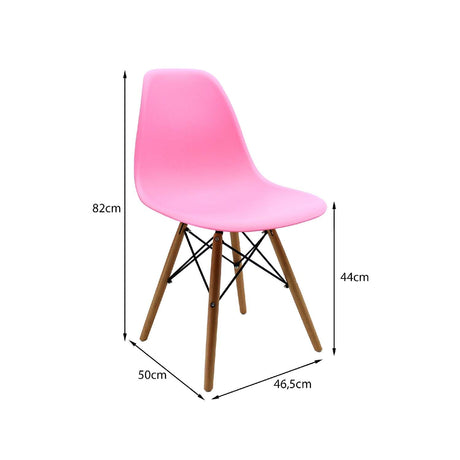 Silla 5 Cero Rosada 42x81cm Asiento Cuadrado con Espaldar - Sillas y Butacos | Bylmo