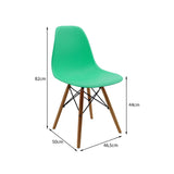 Silla 5 Cero Verde Menta 42x81cm Asiento Cuadrado con Espaldar - Sillas y Butacos | Bylmo