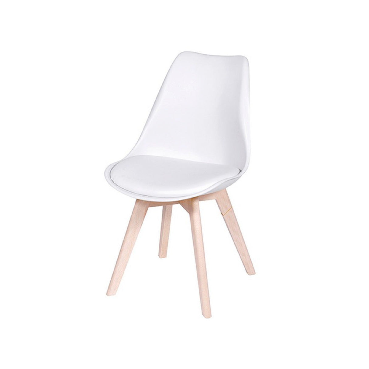 Silla 5 Cincuenta Blanco 43x83cm Asiento Cuadrado con Espaldar - Sillas y Butacos | Bylmo