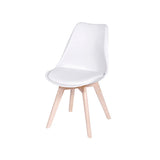 Silla 5 Cincuenta Blanco 43x83cm Asiento Cuadrado con Espaldar - Sillas y Butacos | Bylmo