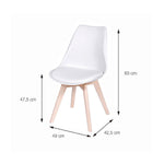 Silla 5Cincuenta Blanca 43 cm sin Brazos