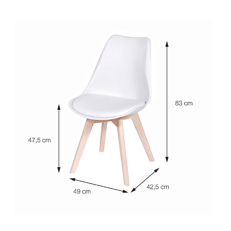 Silla 5Cincuenta Blanca 43 cm sin Brazos