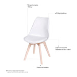 Silla 5Cincuenta Blanca 43 cm sin Brazos