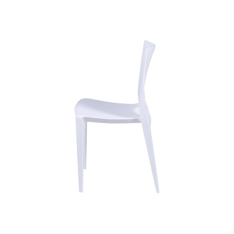 Silla 5 Cuatro Blanco 42x84cm Asiento Cuadrado con Espaldar - Sillas y Butacos | Bylmo
