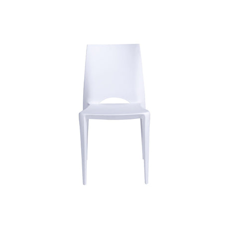Silla 5 Cuatro Blanco 42x84cm Asiento Cuadrado con Espaldar - Sillas y Butacos | Bylmo