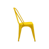 Silla 5 Nueve Amarillo 36x86cm Asiento Cuadrado con Espaldar - Sillas y Butacos | Bylmo