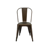 Silla 5 Nueve Bronce 36x86cm Asiento Cuadrado con Espaldar - Sillas y Butacos | Bylmo