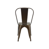 Silla 5 Nueve Bronce 36x86cm Asiento Cuadrado con Espaldar - Sillas y Butacos | Bylmo