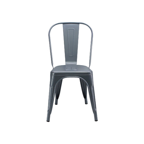 Silla 5 Nueve Gris 36x86cm Asiento Cuadrado con Espaldar - Sillas y Butacos | Bylmo