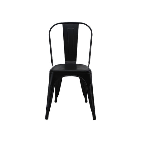 Silla 5 Nueve Negro 36x86cm Asiento Cuadrado con Espaldar - Sillas y Butacos | Bylmo