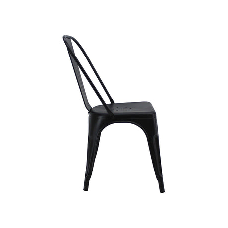 Silla 5 Nueve Negro 36x86cm Asiento Cuadrado con Espaldar - Sillas y Butacos | Bylmo