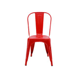 Silla 5 Nueve Rojo 36x86cm Asiento Cuadrado con Espaldar - Sillas y Butacos | Bylmo