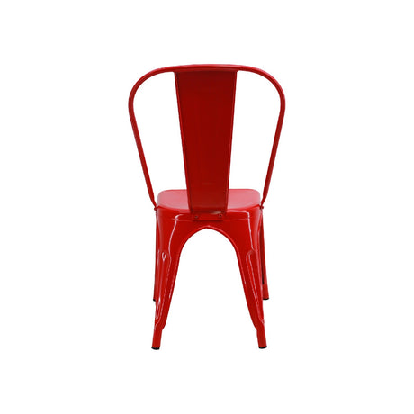 Silla 5 Nueve Rojo 36x86cm Asiento Cuadrado con Espaldar - Sillas y Butacos | Bylmo