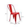 Silla 5Nueve Rojo 36 cm sin Brazos