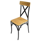 Silla Baixo Caramelo 35 cm con Espaldar y Patas Metálicas - Sillas y Butacos | Bylmo