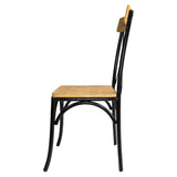 Silla Baixo Caramelo 35 cm con Espaldar y Patas Metálicas - Sillas y Butacos | Bylmo