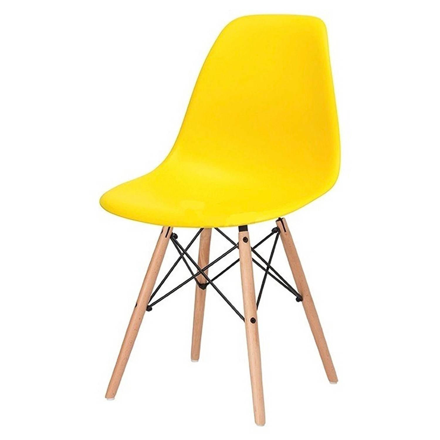 Silla DKR Amarillo 47x81cm Asiento Cuadrado con Espaldar - Sillas y Butacos | Bylmo