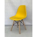 Silla DKR Amarillo 47x81cm Asiento Cuadrado con Espaldar - Sillas y Butacos | Bylmo