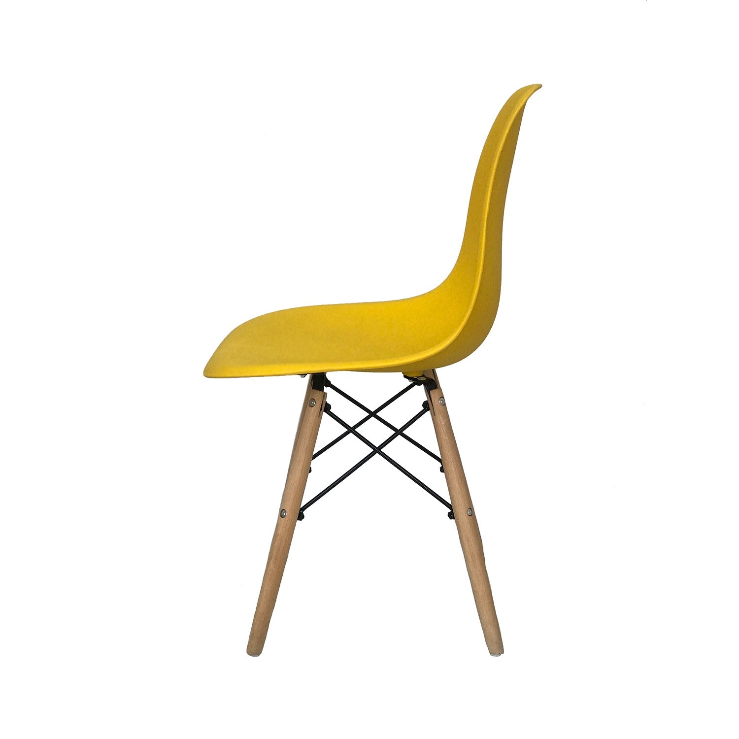 Silla DKR Amarillo 47x81cm Asiento Cuadrado con Espaldar - Sillas y Butacos | Bylmo