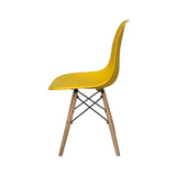 Silla DKR Amarillo 47x81cm Asiento Cuadrado con Espaldar - Sillas y Butacos | Bylmo