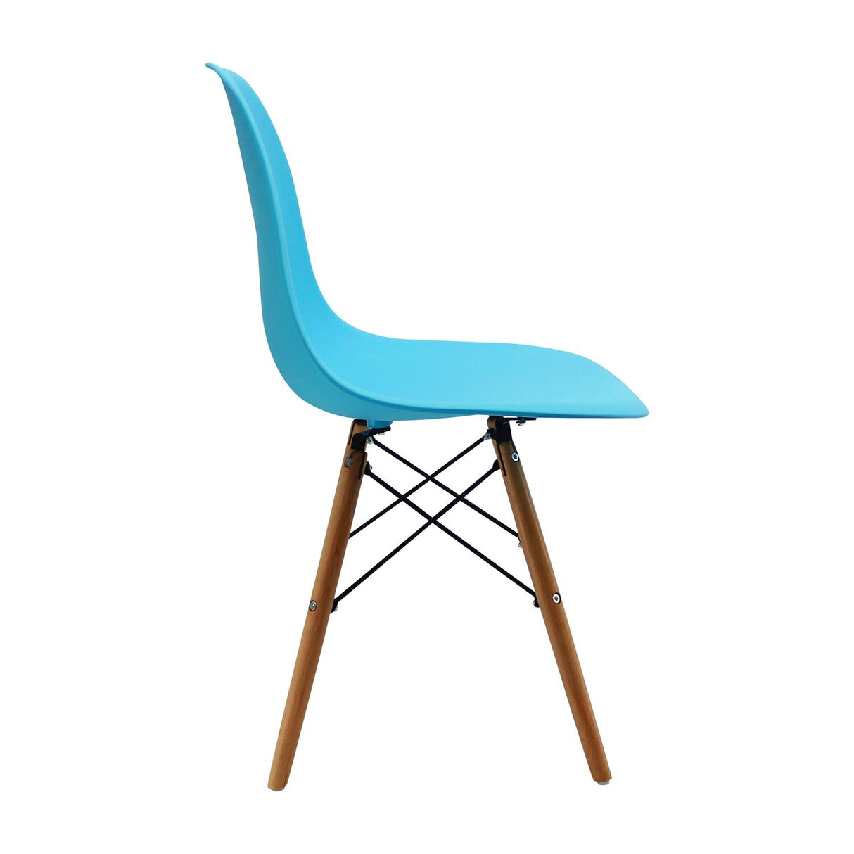 Silla DKR Azul 47x81cm Asiento Cuadrado con Espaldar - Sillas y Butacos | Bylmo