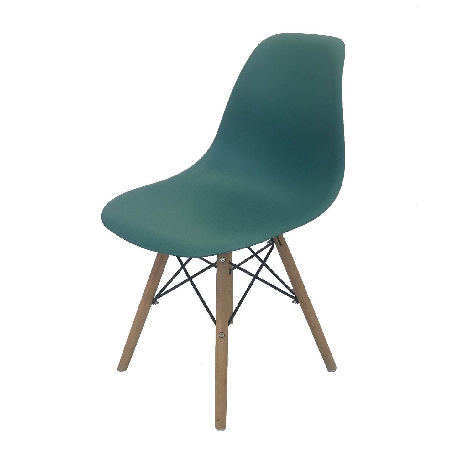 Silla DKR Azul Petróleo 47x81cm Asiento Cuadrado con Espaldar - Sillas y Butacos | Bylmo