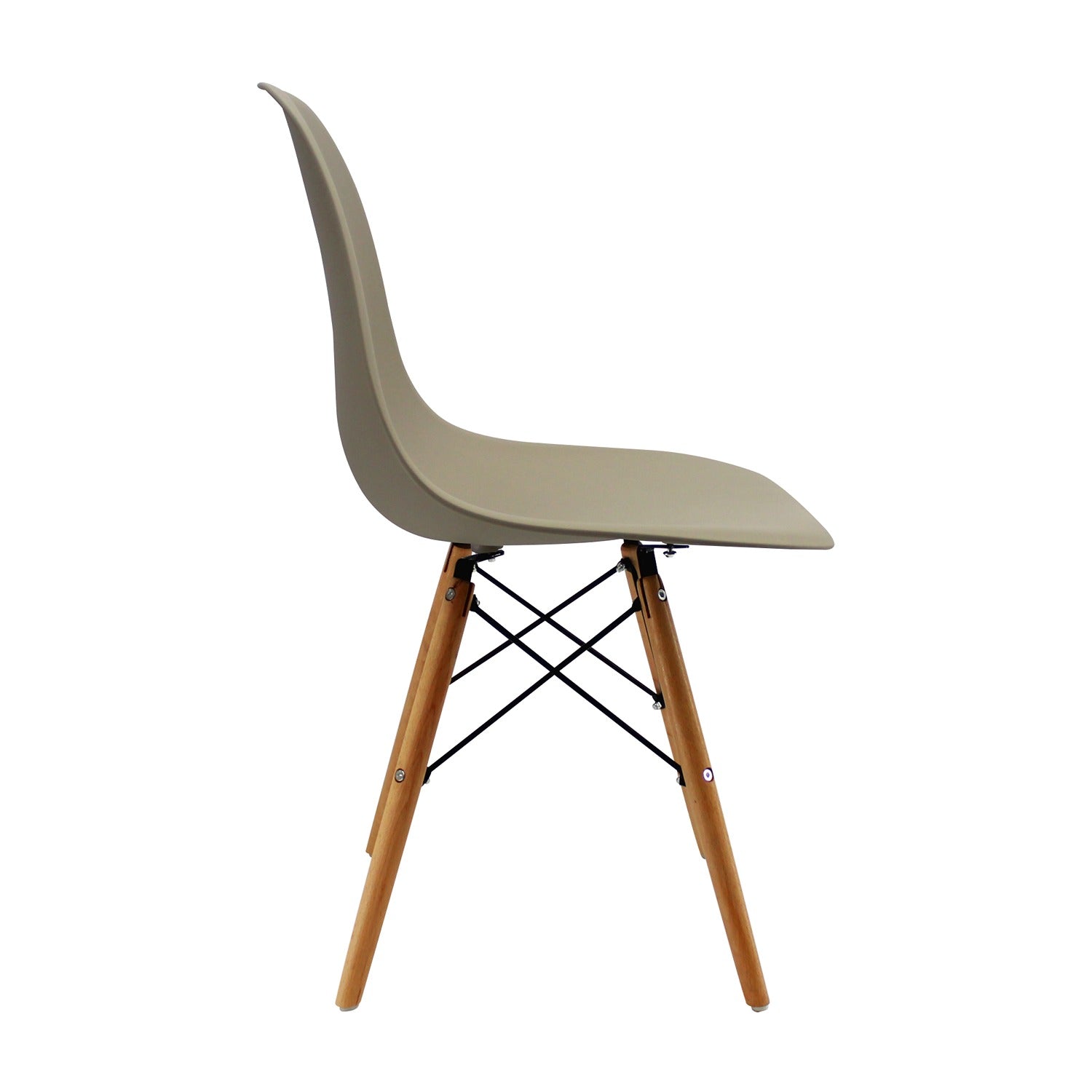 Silla DKR Beige 47x81cm Asiento Cuadrado con Espaldar - Sillas y Butacos | Bylmo