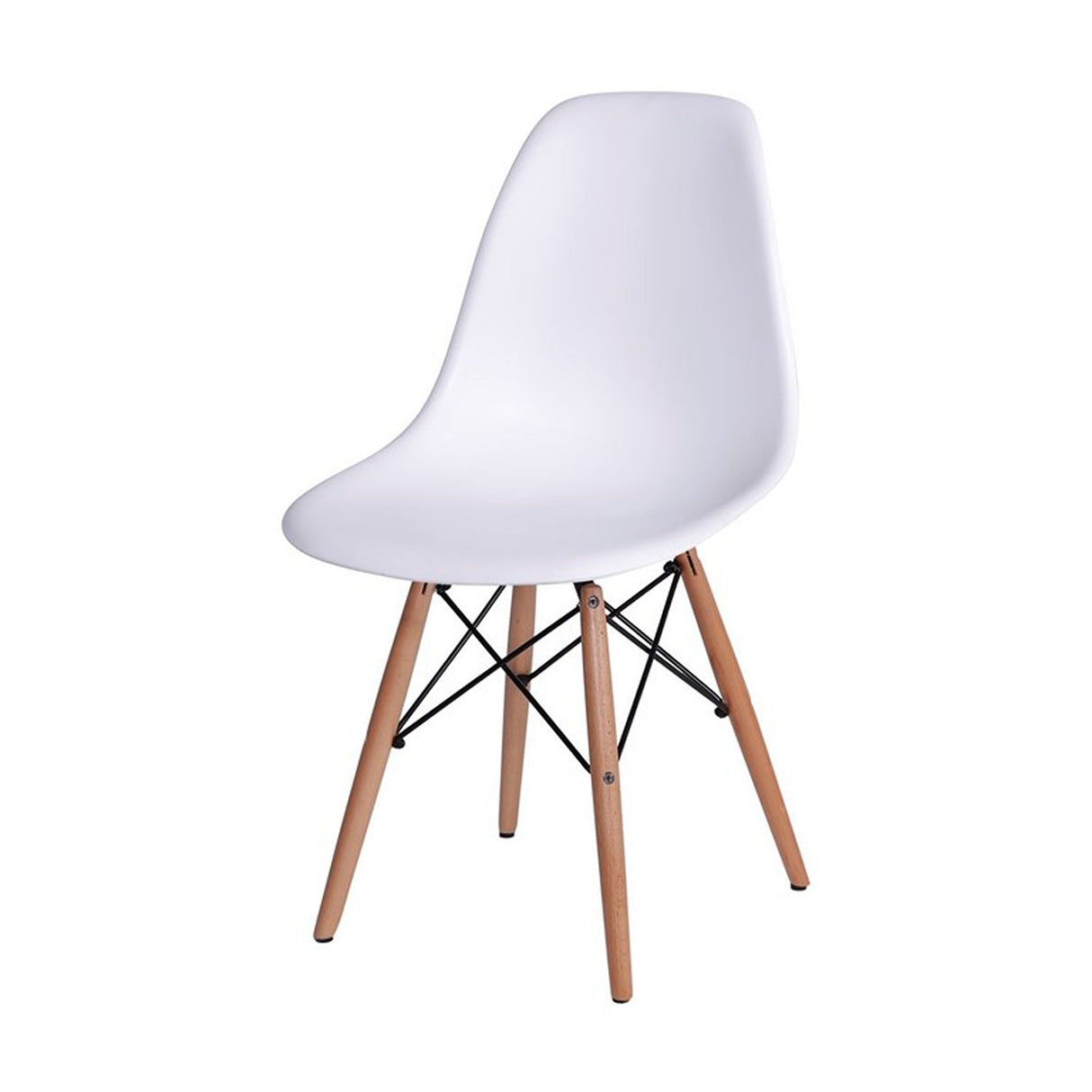 Silla DKR Blanco 47x81cm Asiento Cuadrado con Espaldar - Sillas y Butacos | Bylmo