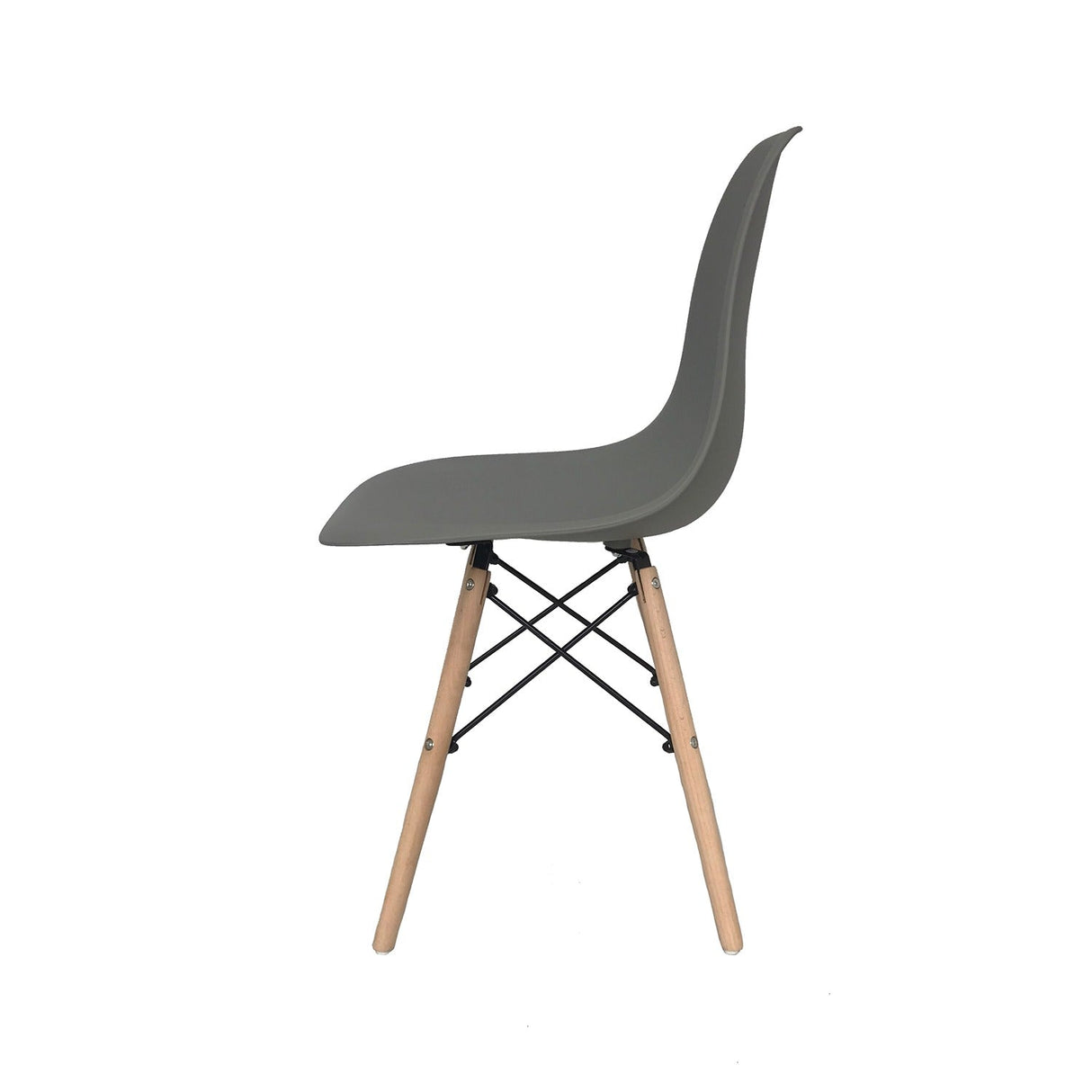 Silla DKR Gris 47x81cm Asiento Cuadrado con Espaldar - Sillas y Butacos | Bylmo