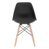 Silla DKR Negro 47x81cm Asiento Cuadrado con Espaldar - Sillas y Butacos | Bylmo