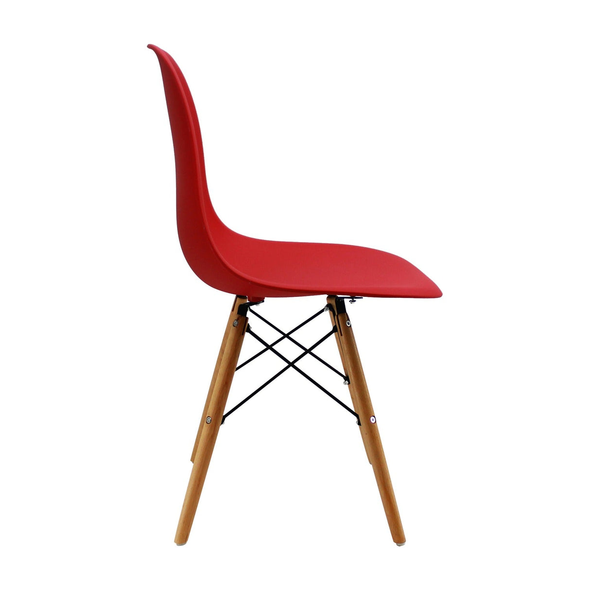 Silla DKR Rojo 47x81cm Asiento Cuadrado con Espaldar - Sillas y Butacos | Bylmo