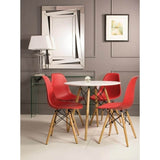 Silla DKR Rojo 47x81cm Asiento Cuadrado con Espaldar - Sillas y Butacos | Bylmo