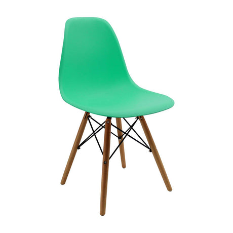 Silla DKR Verde Menta 47x81cm Asiento Cuadrado con Espaldar - Sillas y Butacos | Bylmo