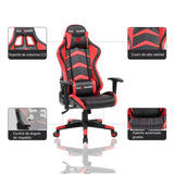 Silla Gamer Negro y Rojo 69 cm - Sillas | Bylmo