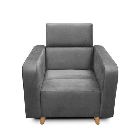 Silla Poltrona Úngaro Gris 85x90cm De Un Puesto Reclinable con Apoya Brazos - Sofas y Poltronas | Bylmo