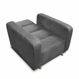 Silla Poltrona Úngaro Gris 85x90cm De Un Puesto Reclinable con Apoya Brazos - Sofas y Poltronas | Bylmo