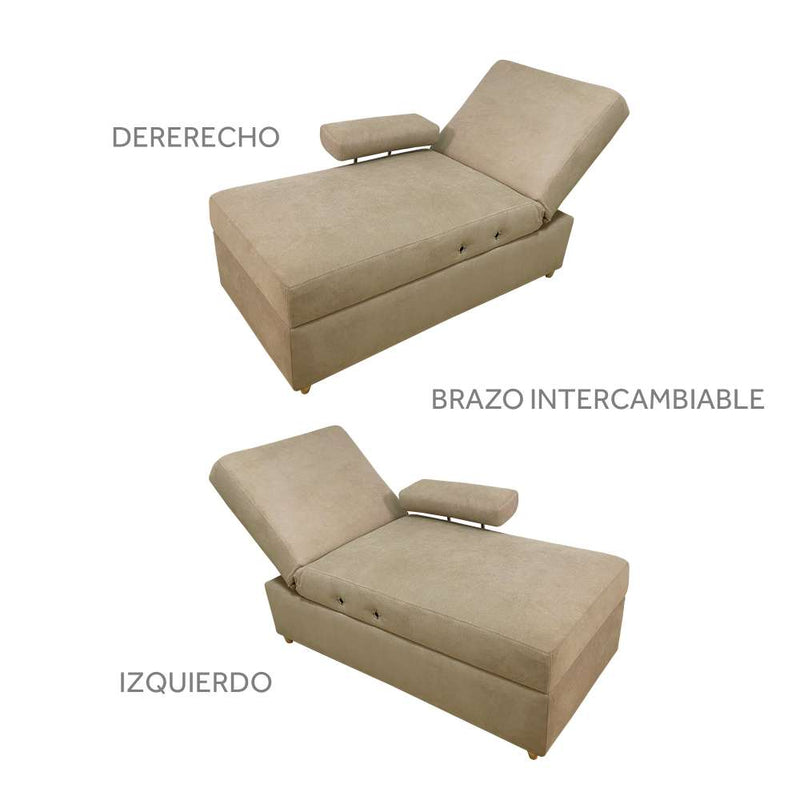 Sofa Cama Paris Camel 67 cm con Baúl