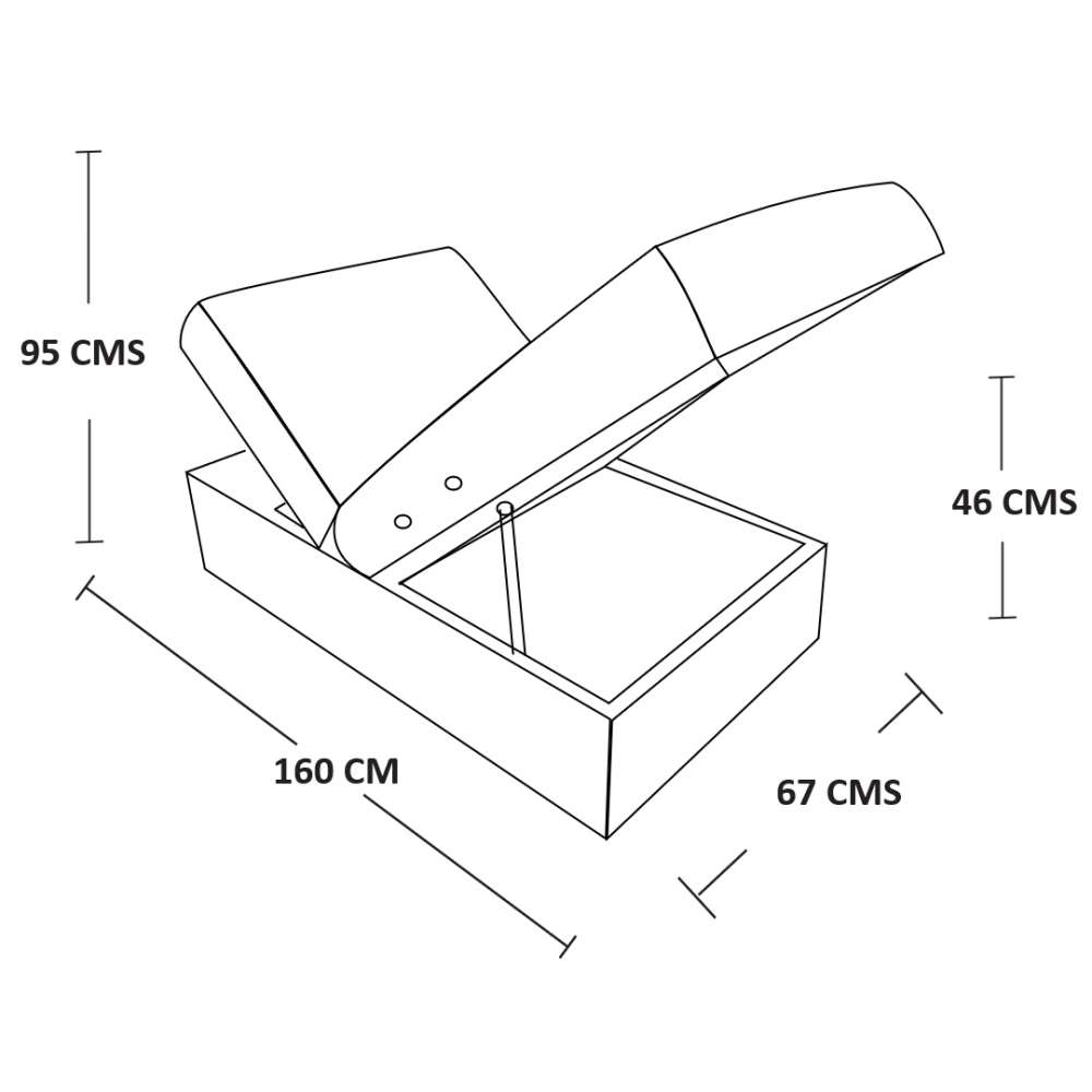 Sofa Cama Paris Camel 67 cm con Baúl - Sofas | Bylmo