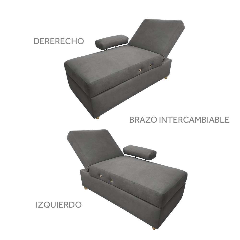 Sofa Cama Paris Gris 67 cm con Baúl - Sofas | Bylmo