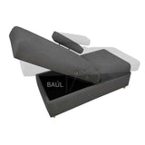 Sofa Cama Paris Gris 67 cm con Baúl - Sofas | Bylmo