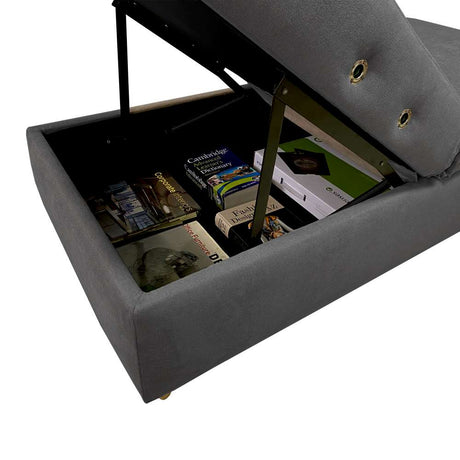 Sofa Cama Paris Gris 67 cm con Baúl - Sofas | Bylmo