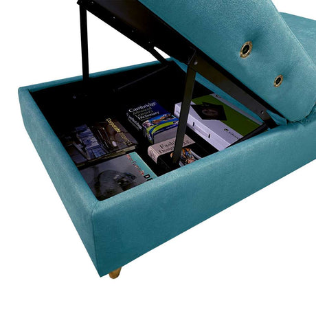 Sofa Cama Paris Verde 67 cm con Baúl - Sofas | Bylmo
