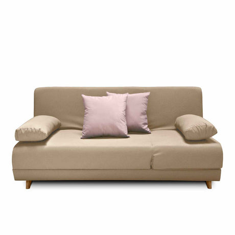 Sofá Cama Mariscal Camel 180x81cm De 3 Puestos Reclinable con Apoya Brazos - Sofas y Poltronas | Bylmo