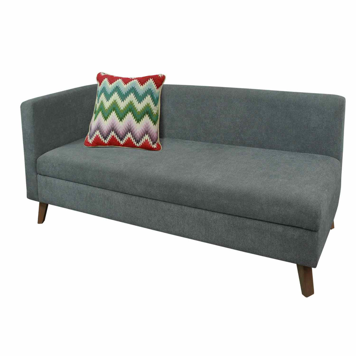 Sofá Chaise Long Gris 163 cm con Baúl - Sofas y Poltronas | Bylmo