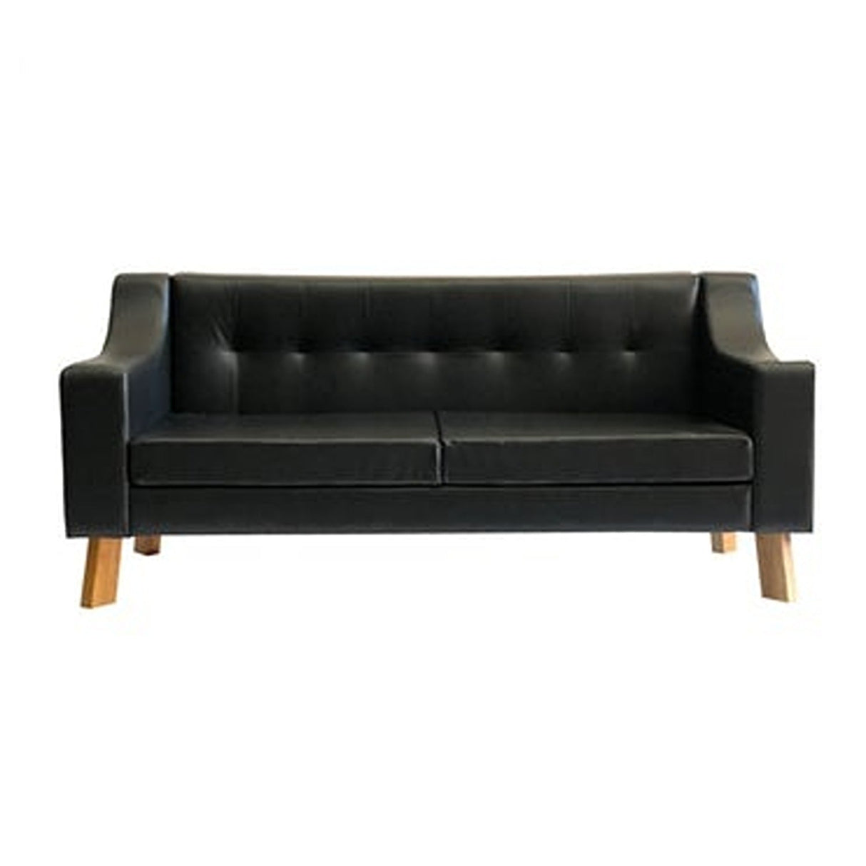 Sofá Delta Negro 155 cm con Patas de Madera - Sofas y Poltronas | Bylmo