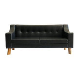 Sofá Delta Negro 155 cm con Patas de Madera - Sofas y Poltronas | Bylmo